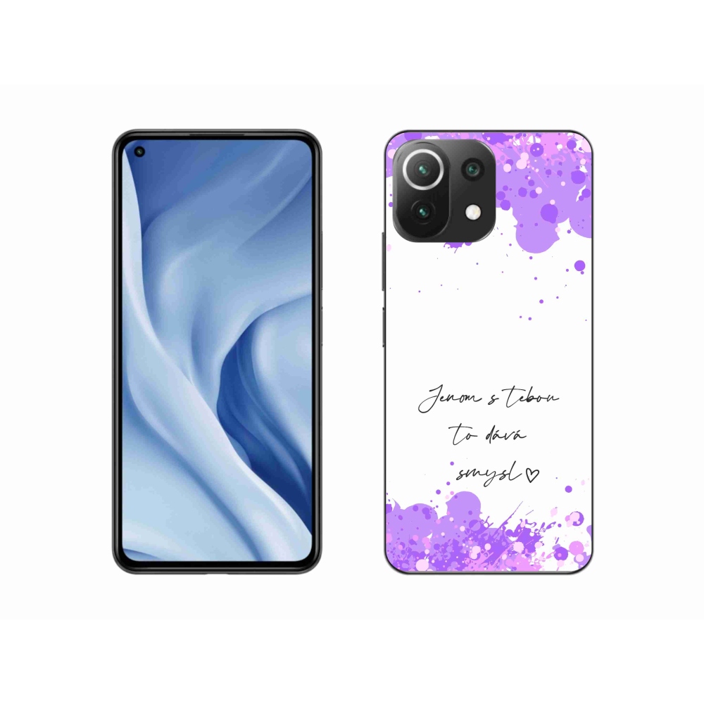 Gelový kryt mmCase na Xiaomi 11 Lite 5G NE - zamilovaný text bílé pozadí