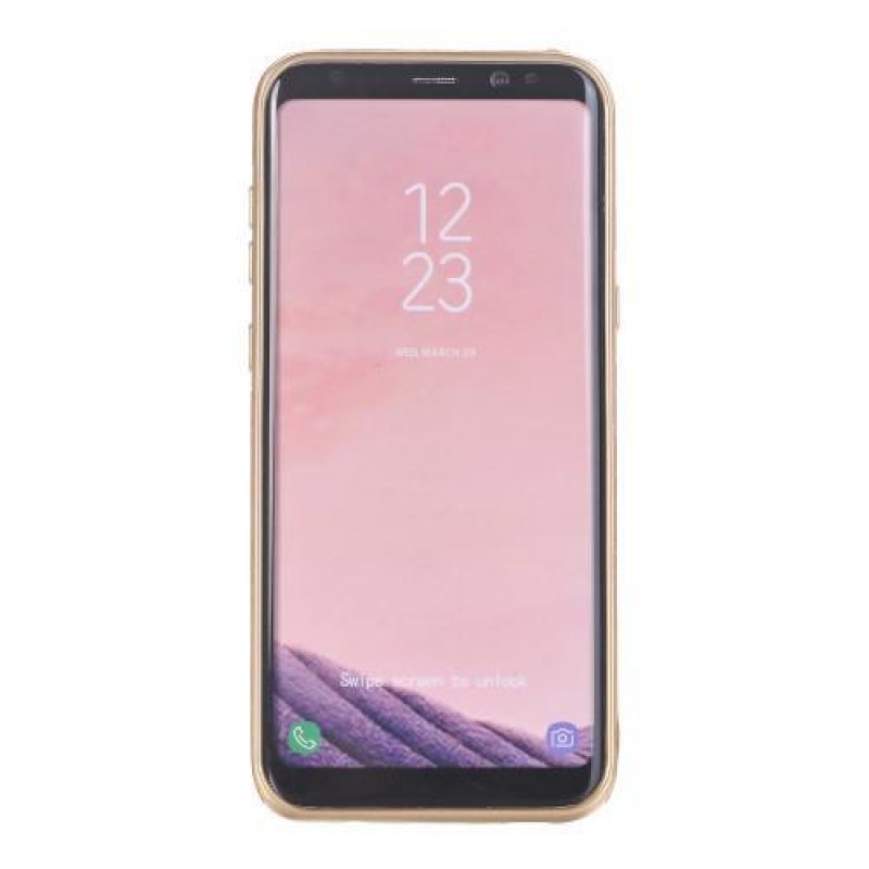 Jeans textilní/gelový obal na Samsung Galaxy S8 Plus - hnědý