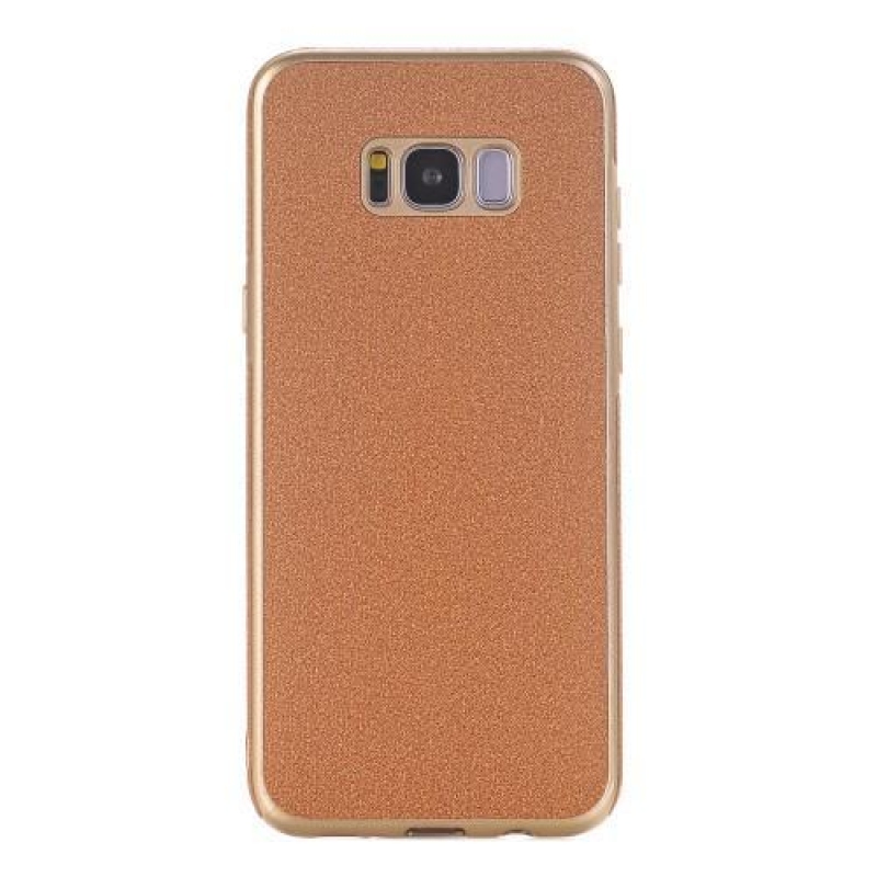 Jeans textilní/gelový obal na Samsung Galaxy S8 Plus - hnědý