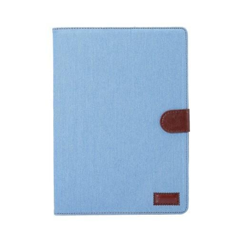 Jeans textilní/PU kožené poudzro na iPad Pro 9.7 - světlemodré