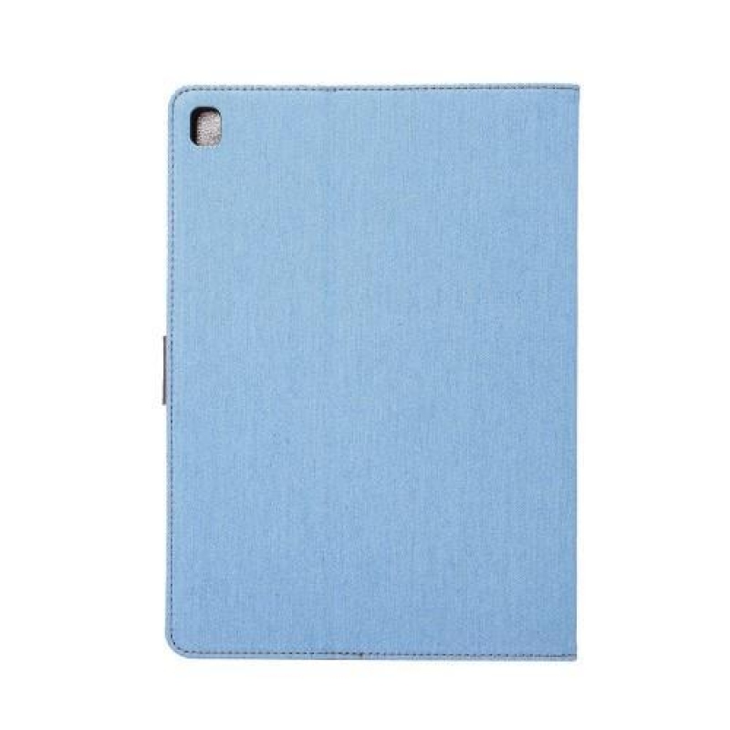 Jeans textilní/PU kožené poudzro na iPad Pro 9.7 - světlemodré