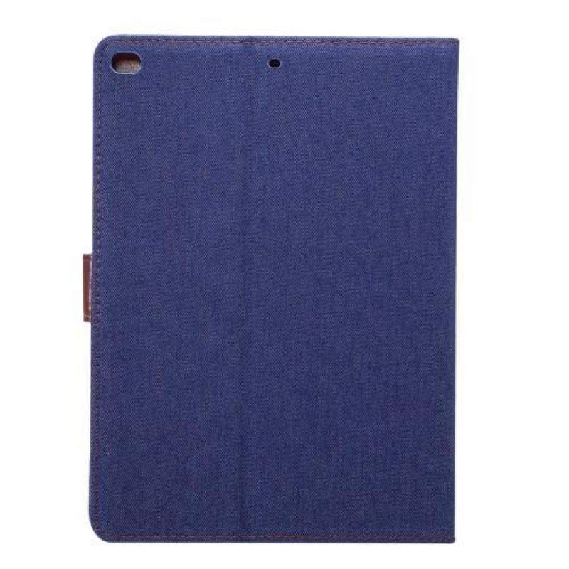 Jeans textilní/PU kožené pouzdro na iPad Air 2 - tmavěmodré