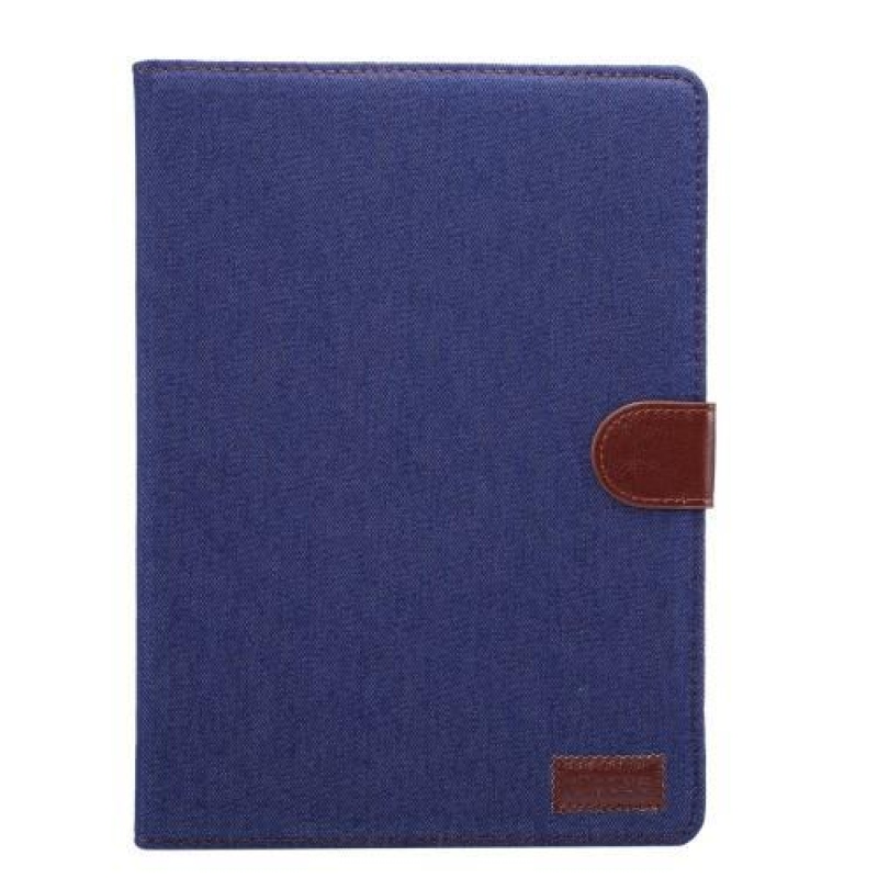 Jeans textilní/PU kožené pouzdro na iPad Air 2 - tmavěmodré