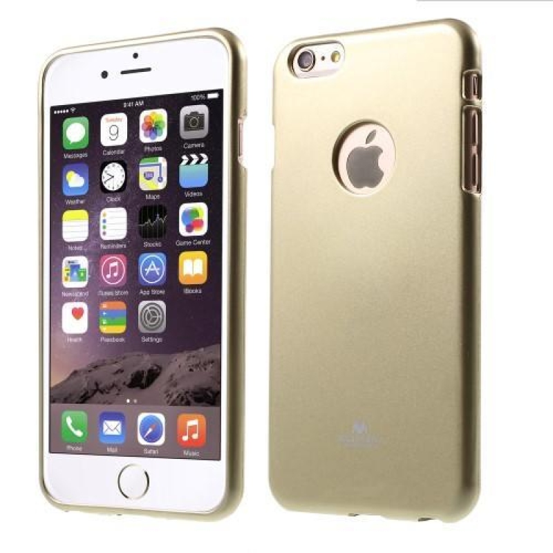 Jelly gelový obal na iPhone 6s Plus a 6 Plus - zlatý