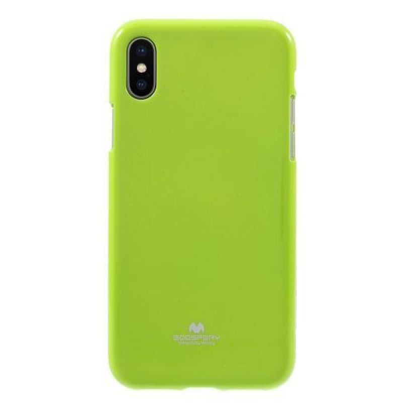 Jelly lesklý gelový obal na iPhone X - zelený