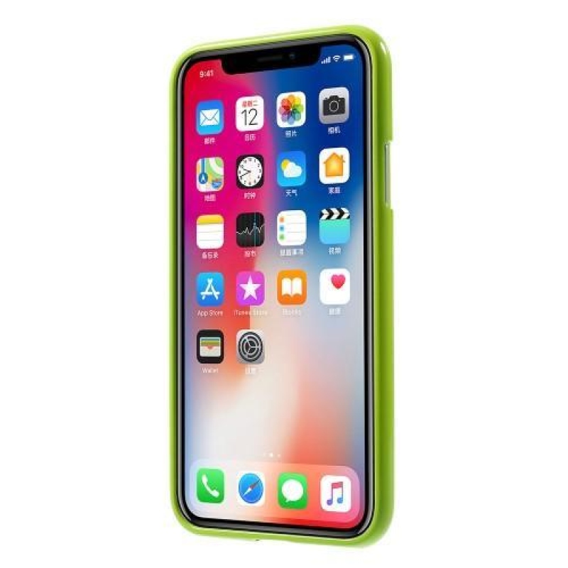Jelly lesklý gelový obal na iPhone X - zelený