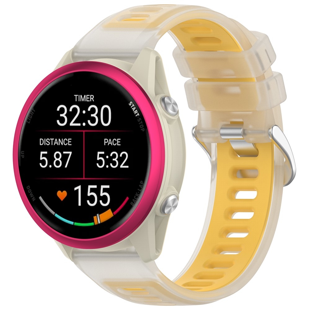 Jelly silikonový řemínek na Garmin Forerunner 570 47mm/970/265 - žlutý