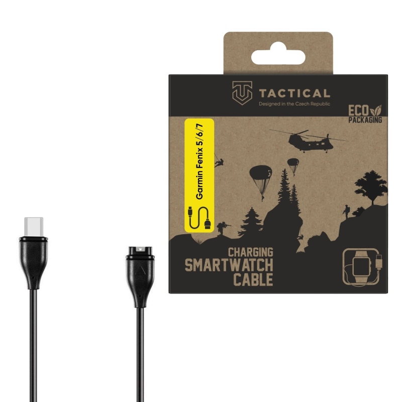 Tactical USB-C Nabíjecí a Datový Kabel pro Garmin Fenix 5/6/7