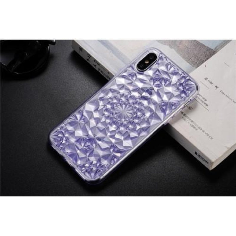 Jewel 3D gelový obal na iPhone X - fialový