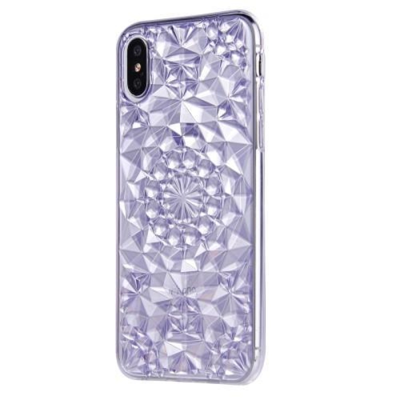 Jewel 3D gelový obal na iPhone X - fialový