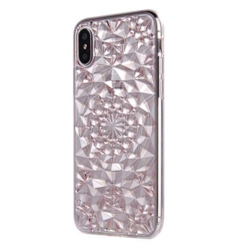 Jewel 3D gelový obal na iPhone X - růžový