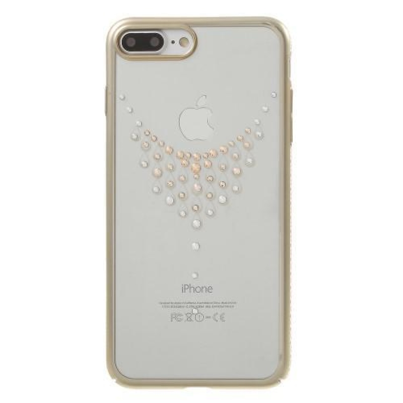 Jewel plastový obal se zdobením na iPhone 8 Plus a iPhone 7 Plus - náhrdelník