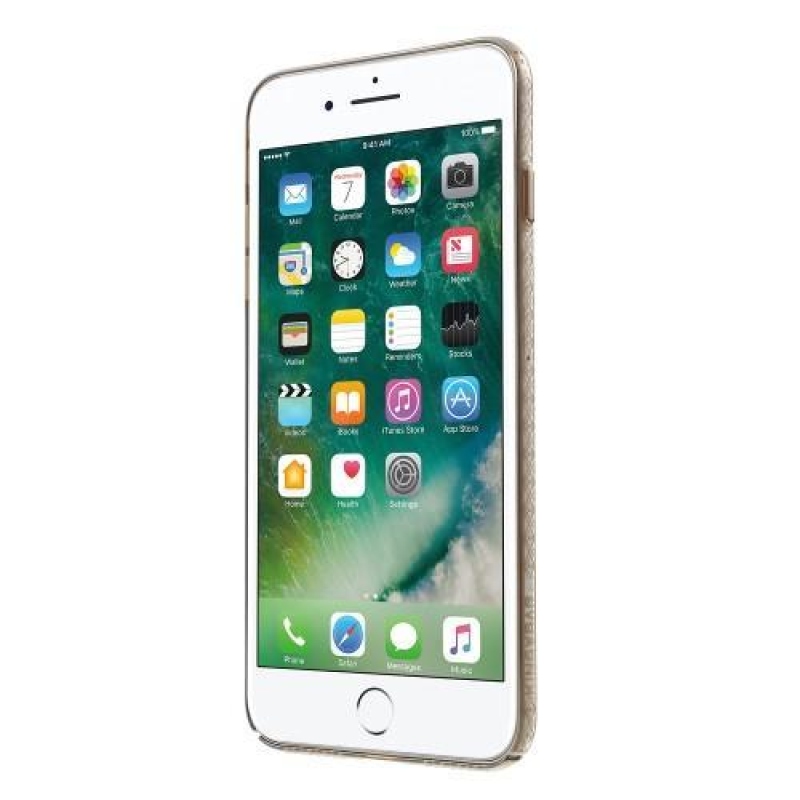 Jewel plastový obal se zdobením na iPhone 8 Plus a iPhone 7 Plus - peříčko