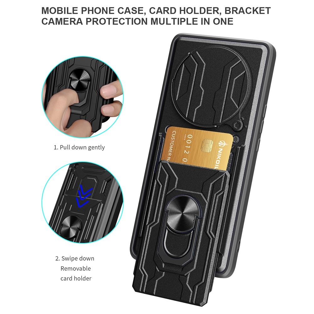 Ring odolný kryt na Xiaomi Redmi Note 14 Pro 5G/Poco X7 5G - černý