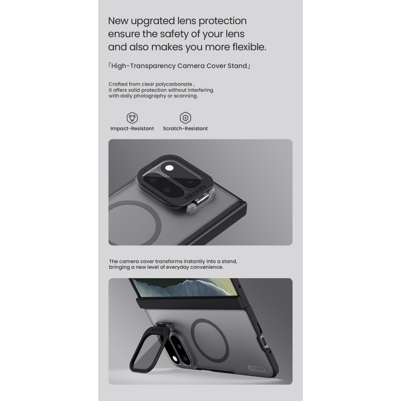 Nillkin Super Frosted Prop Magnetic Zadní Kryt pro Google Pixel 11 Pro Fold Black