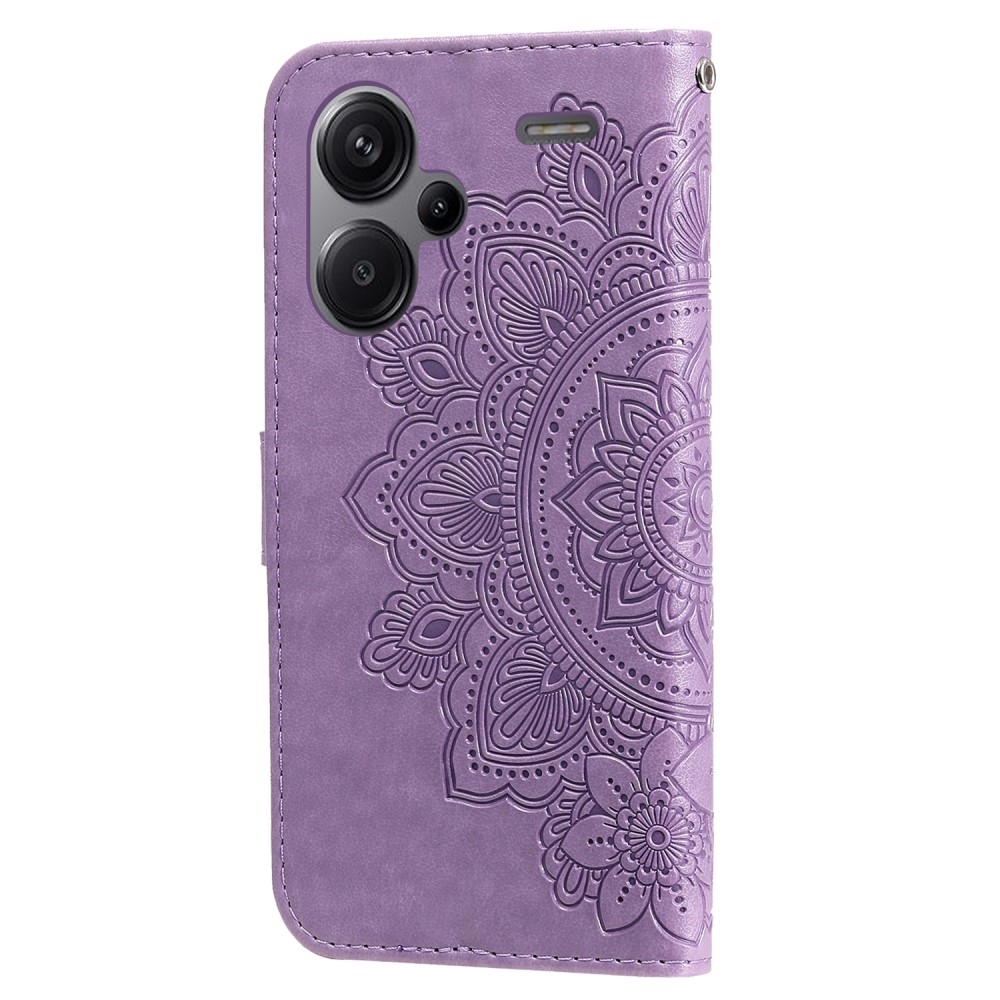 Mandala knížkové pouzdro na Xiaomi Redmi Note 13 Pro+ 5G - fialové