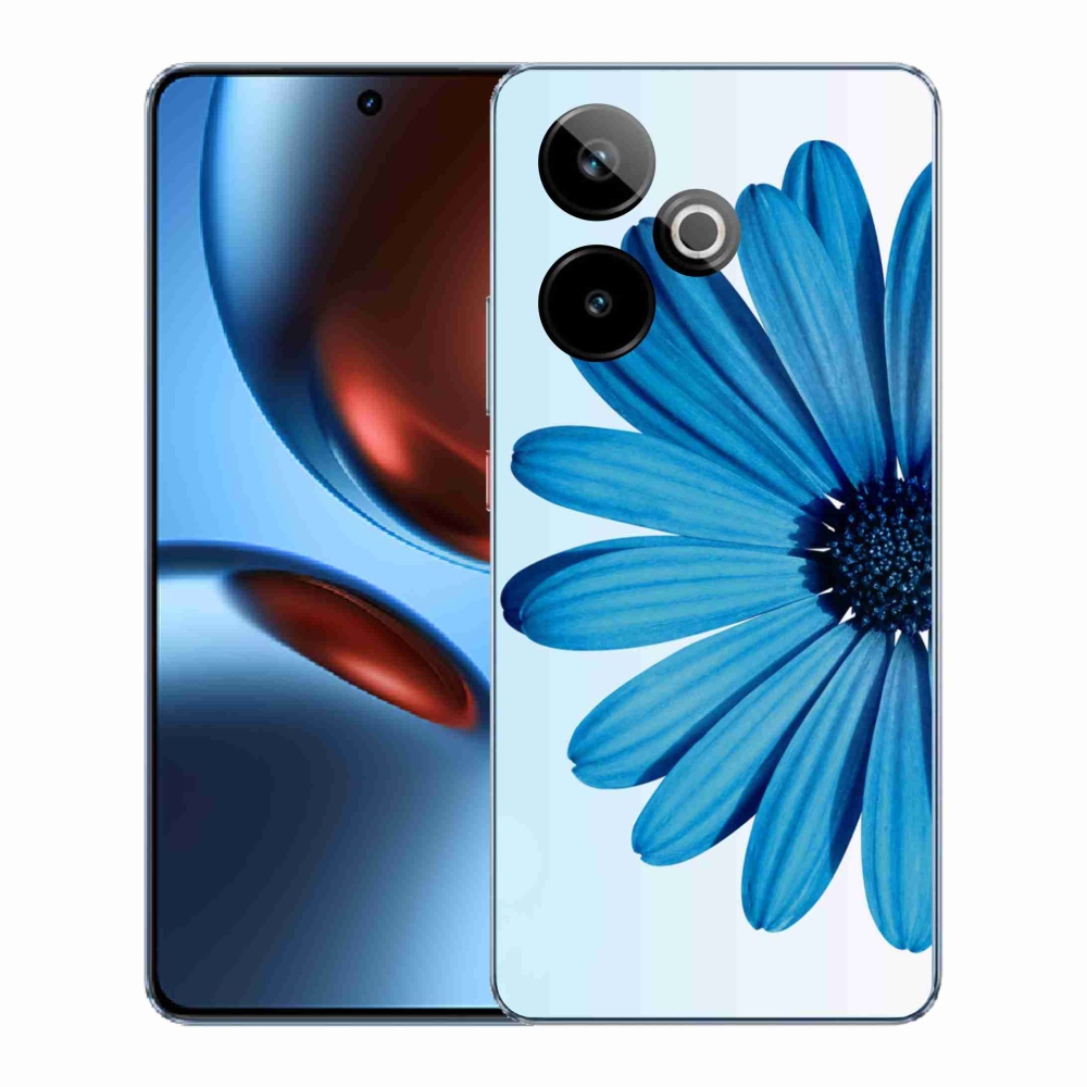 Gelový kryt mmCase na Realme GT 7 5G/GT 7T 5G - modrá kopretina