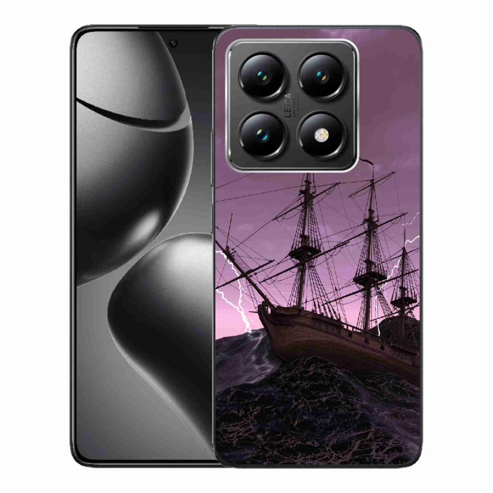 Gelový kryt mmCase na Xiaomi 14T - loď v bouři