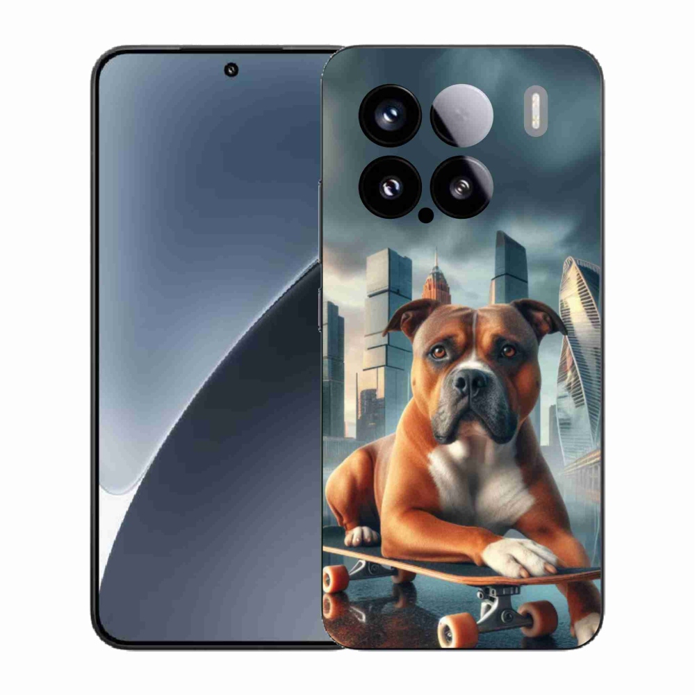 Gelový kryt mmCase na Xiaomi 15 - pes na skateboardu
