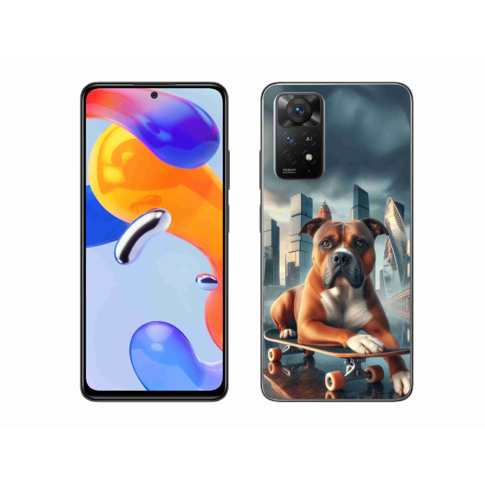 Gelový kryt mmCase na Xiaomi Redmi Note 11 Pro 4G/5G - pes na skateboardu