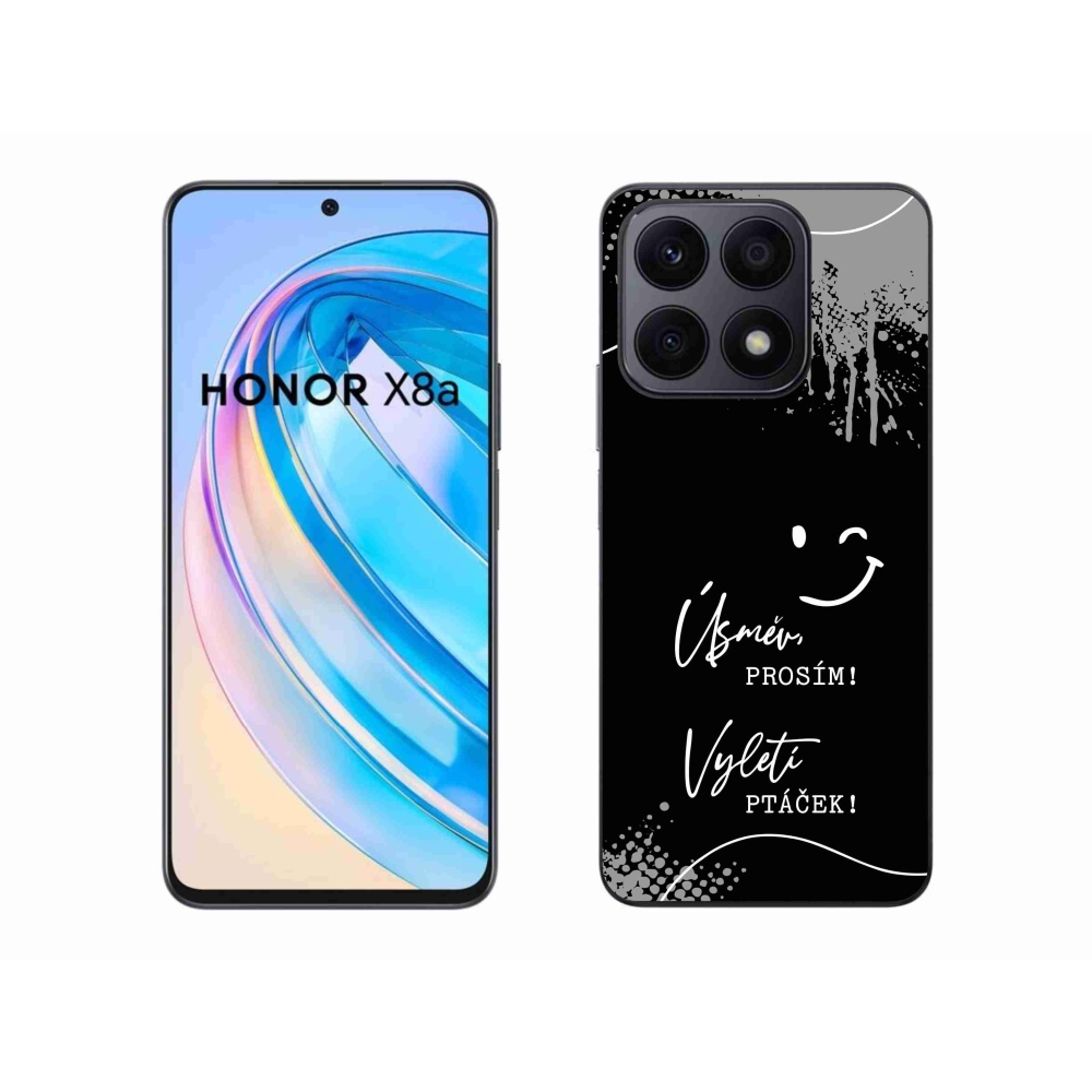 Gelový kryt mmCase na Honor X8a - vtipný text 4 černé pozadí