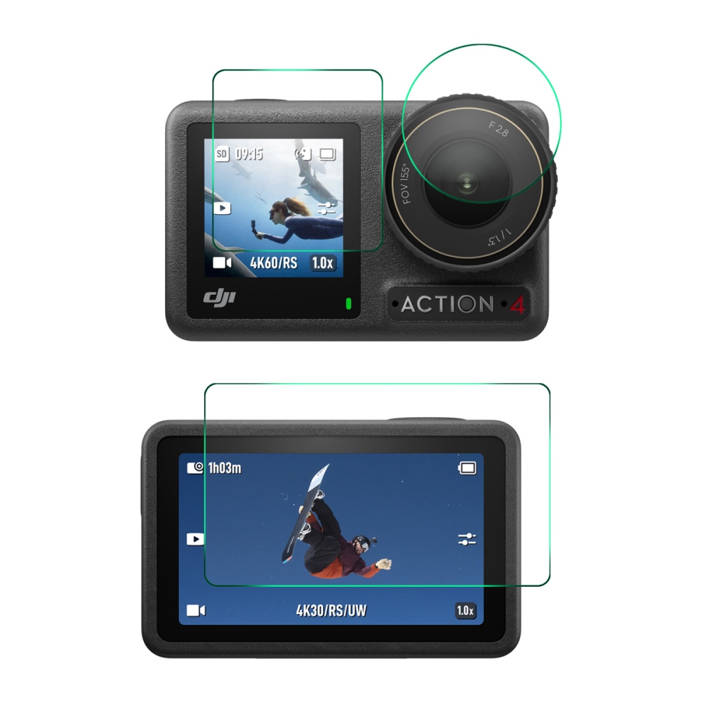 ENKAY tvrzené sklo na displej pro DJI Osmo Action 4 a 3