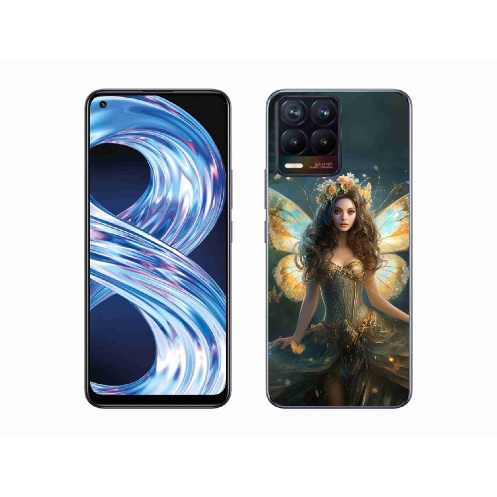 Gelový kryt mmCase na Realme 8 Pro - motýlí žena