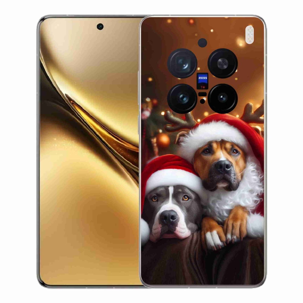 Gelový kryt mmCase na Vivo X200 Pro 5G - vánoční psi