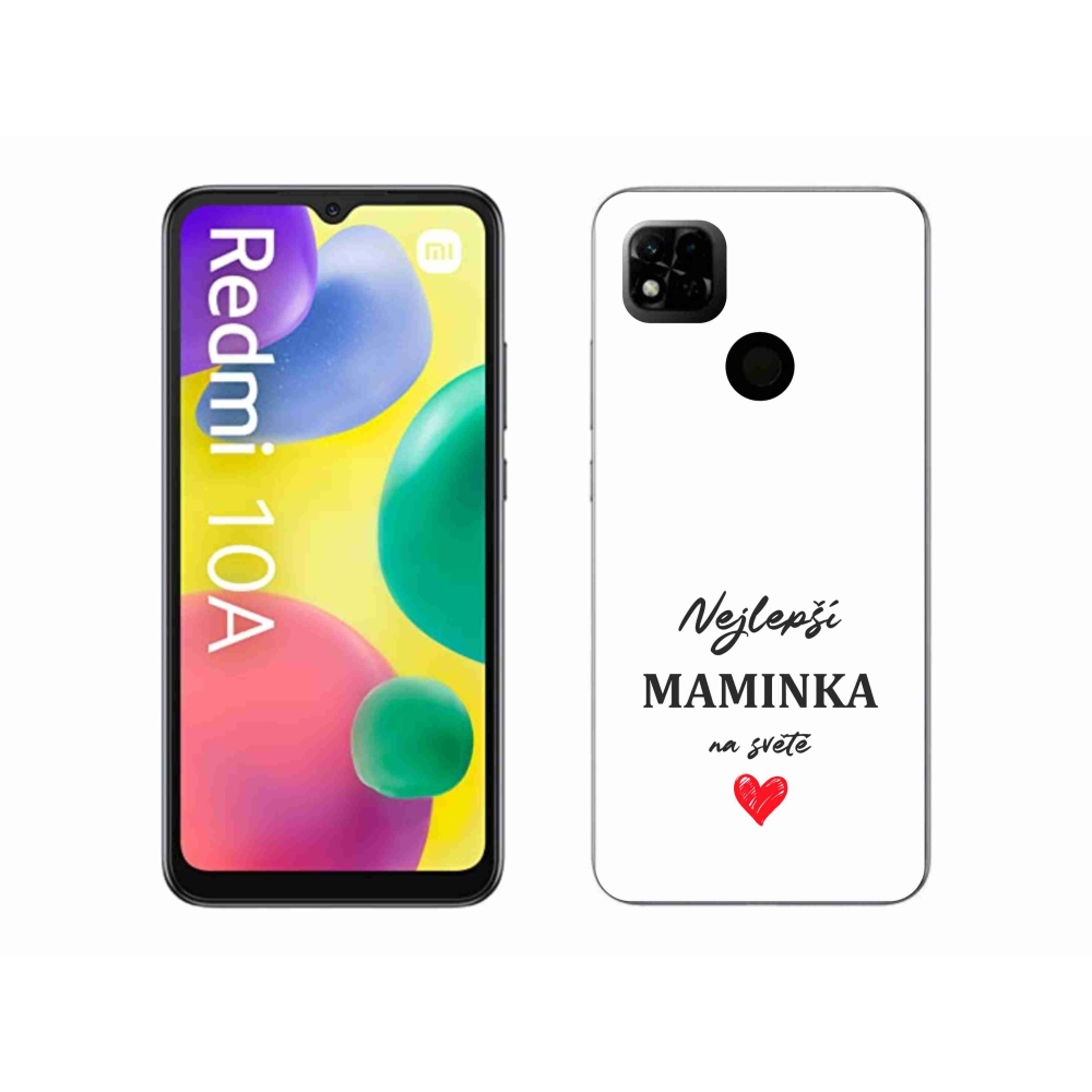 Gelový kryt mmCase na Xiaomi Redmi 10A - nejlepší maminka 1 bílé pozadí