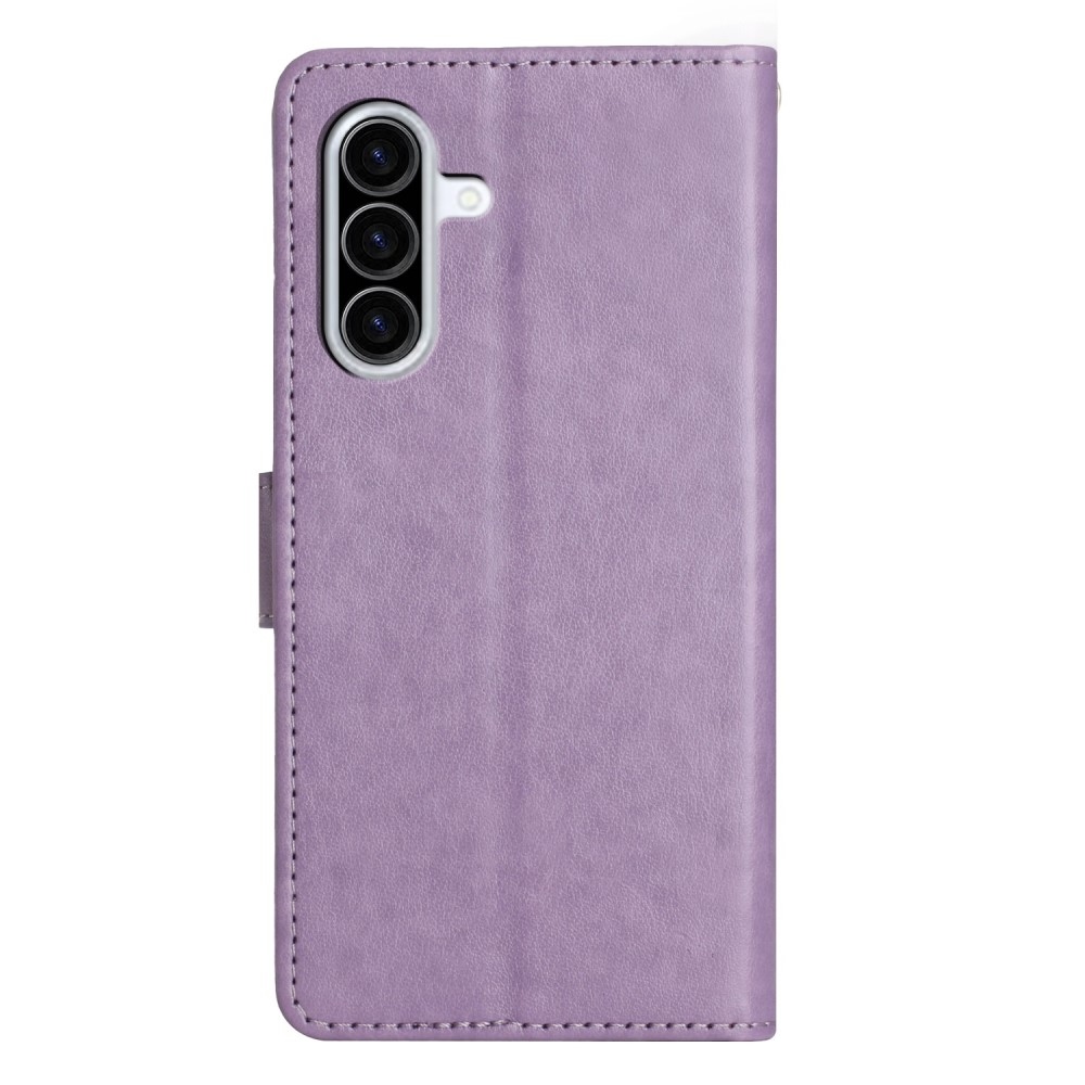 Flowers knížkové pouzdro na Samsung Galaxy A26 5G - světlefialové