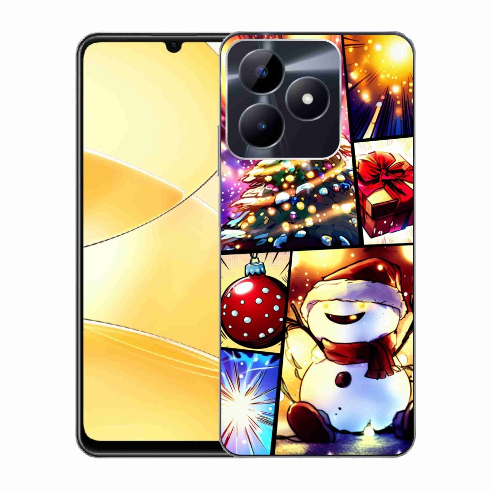 Gelový kryt mmCase na Realme C51/C53 - vánoční motivy 1