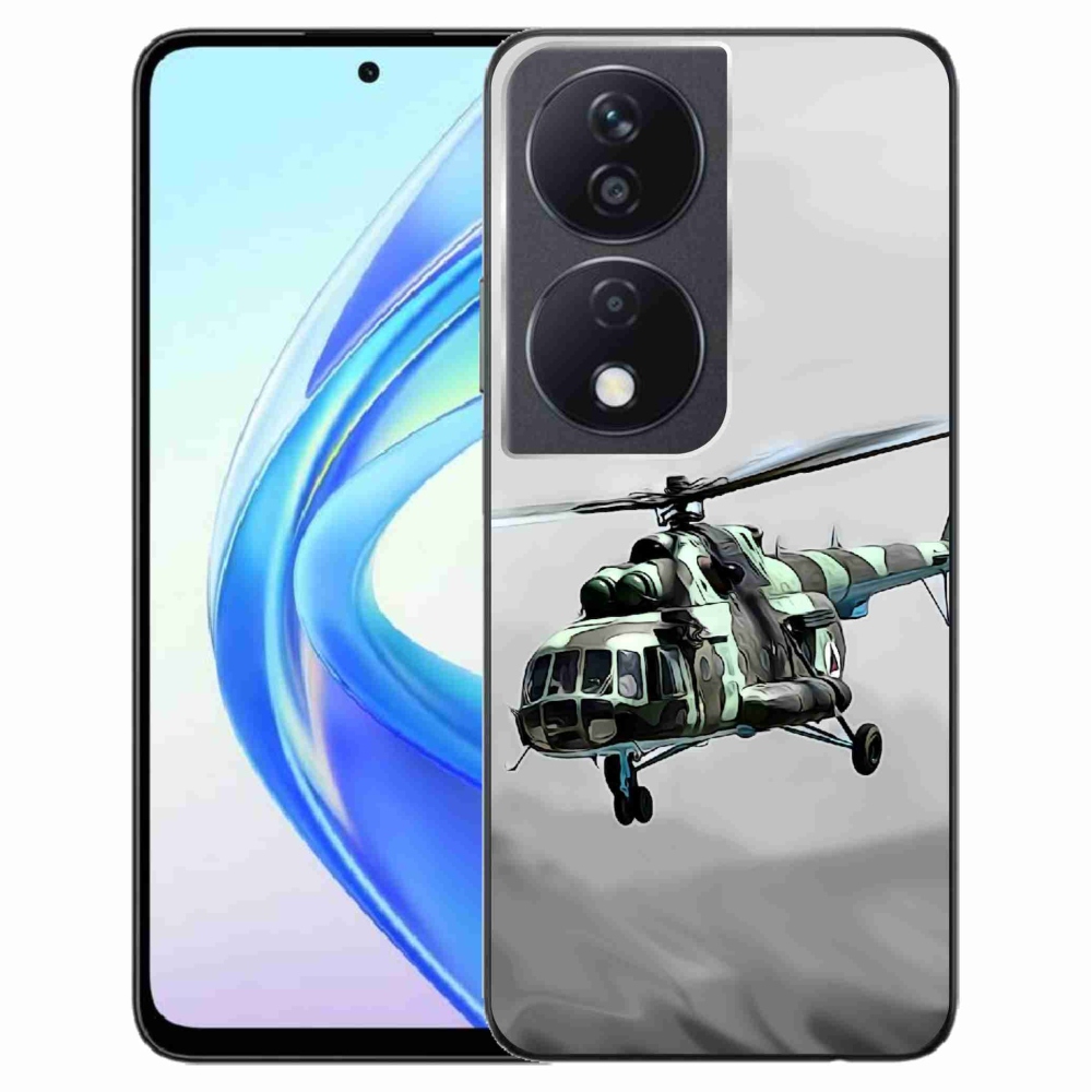 Gelový kryt mmCase na Honor X7b/Honor 90 Smart - vojenský vrtulník