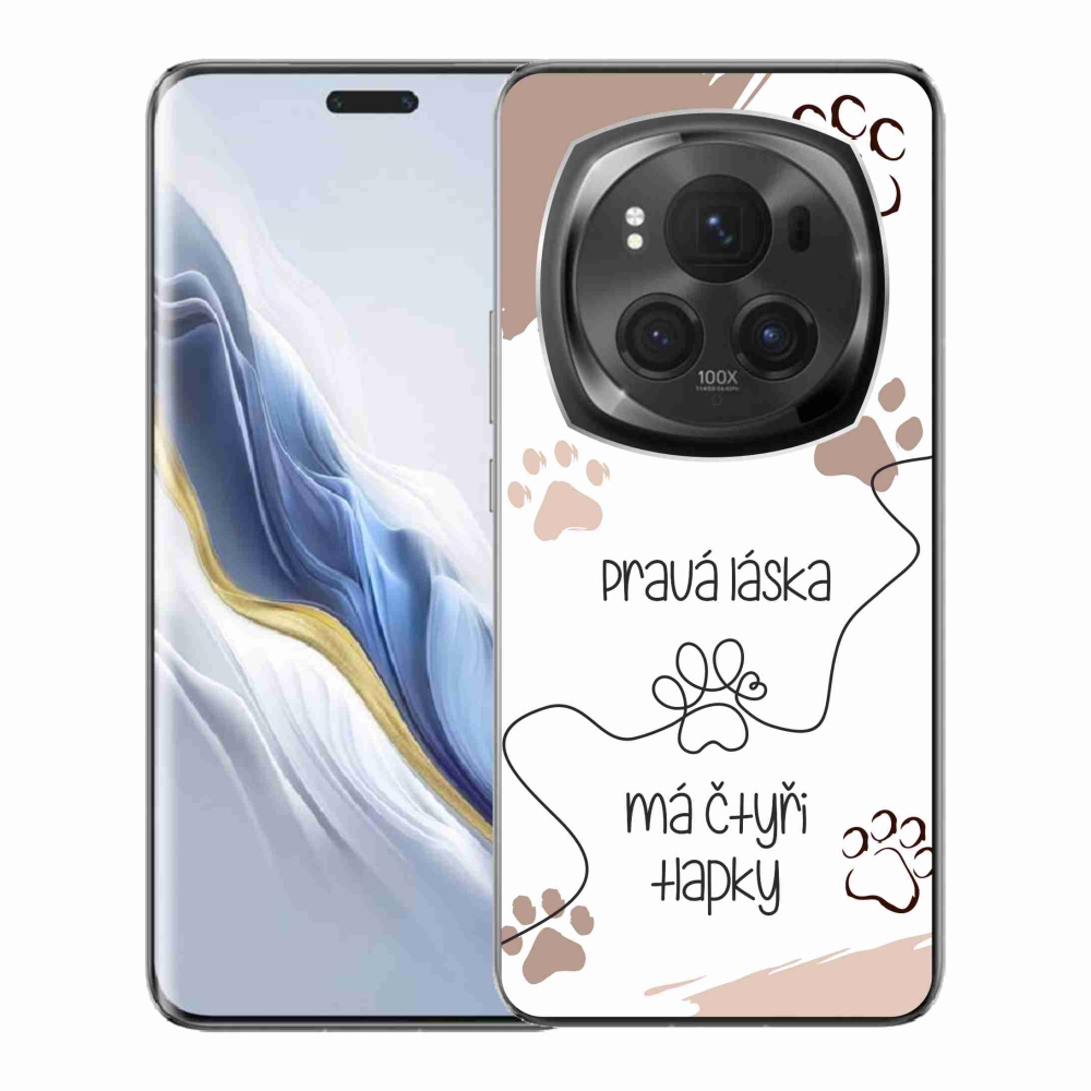 Gelový kryt mmCase na Honor Magic 6 Pro 5G - psí motiv 1 bílé pozadí