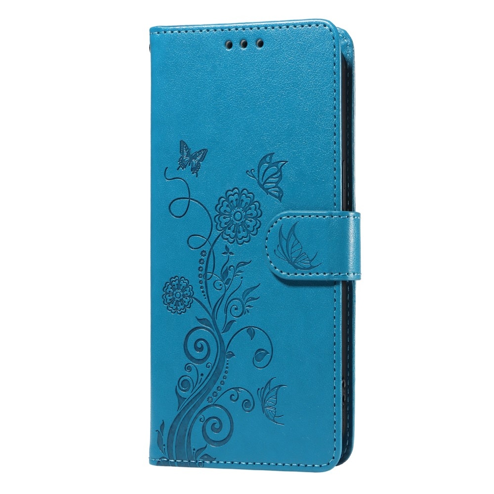 Flowery knížkové pouzdro na Realme 14x 5G/Realme C75 - modré