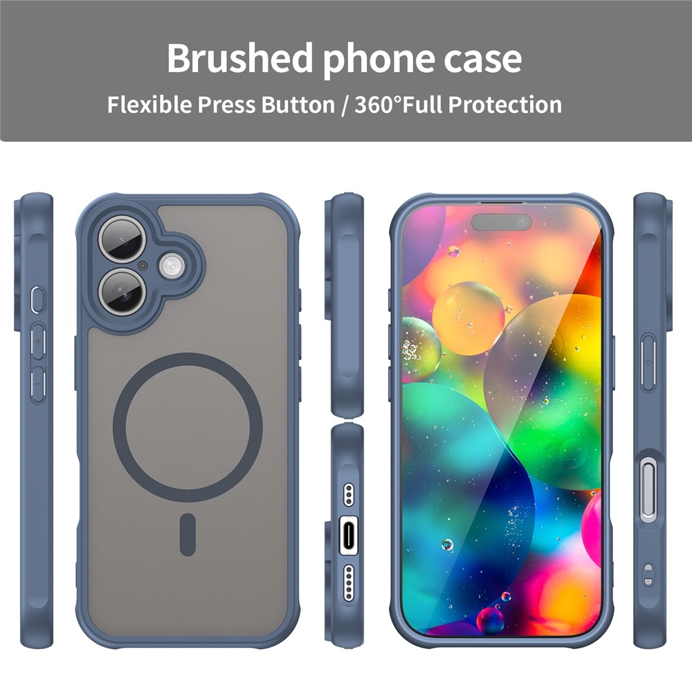 Case matný gelový obal s MagSafe na iPhone 17 - modrý