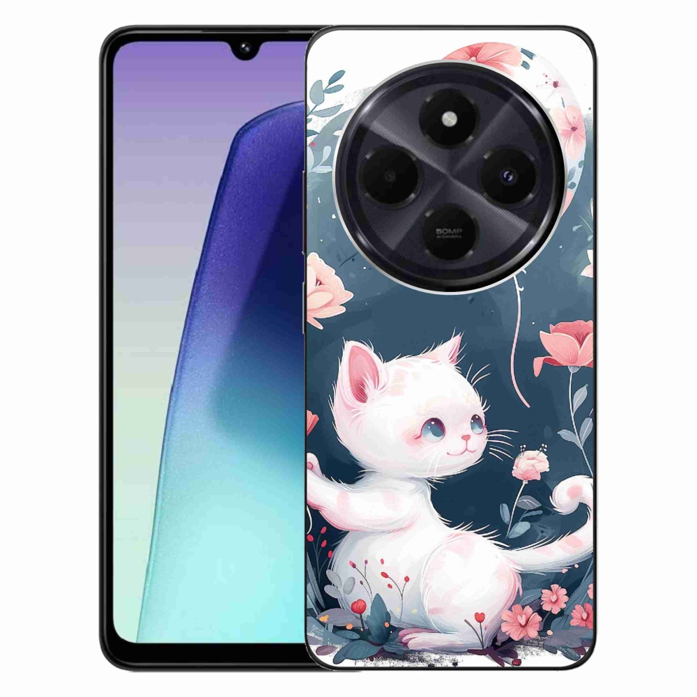 Gelový kryt mmCase na Xiaomi Redmi 14C/Poco C75 - kotě s balónkem