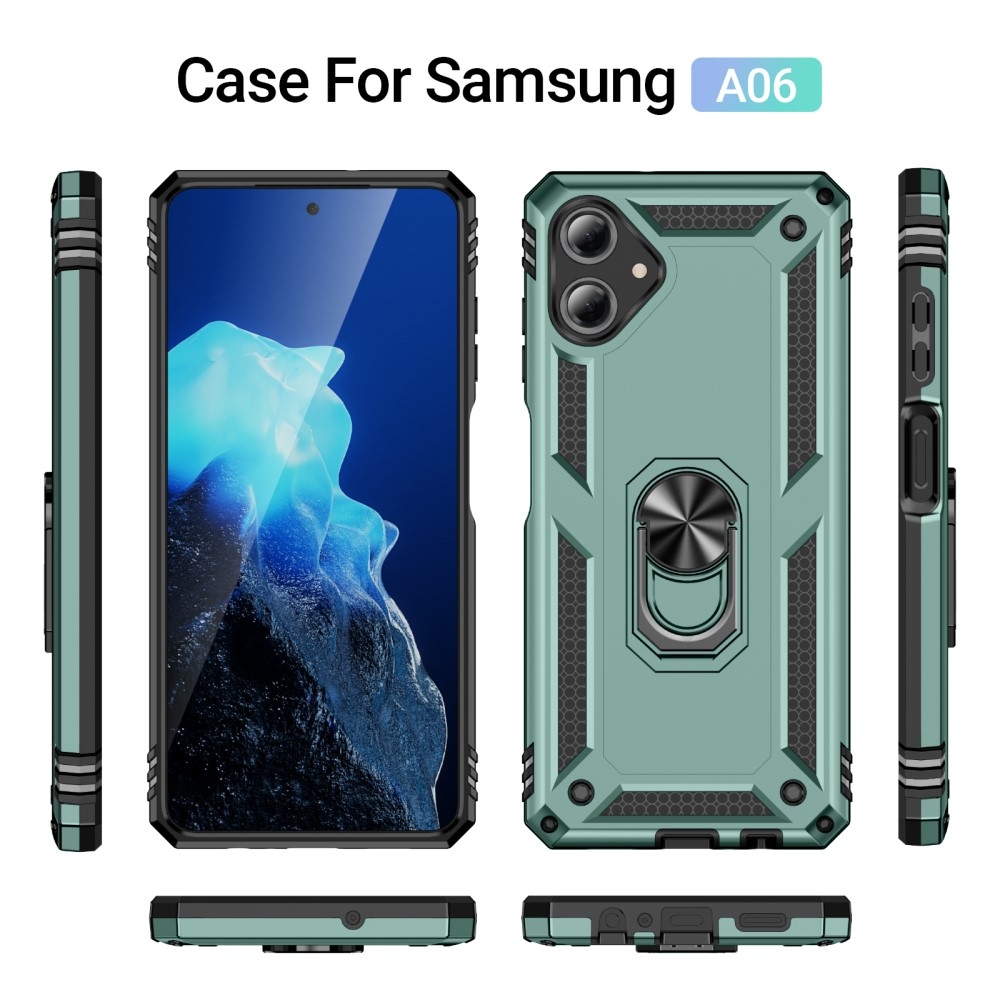Rings odolný kryt na Samsung Galaxy A06 4G - zelený