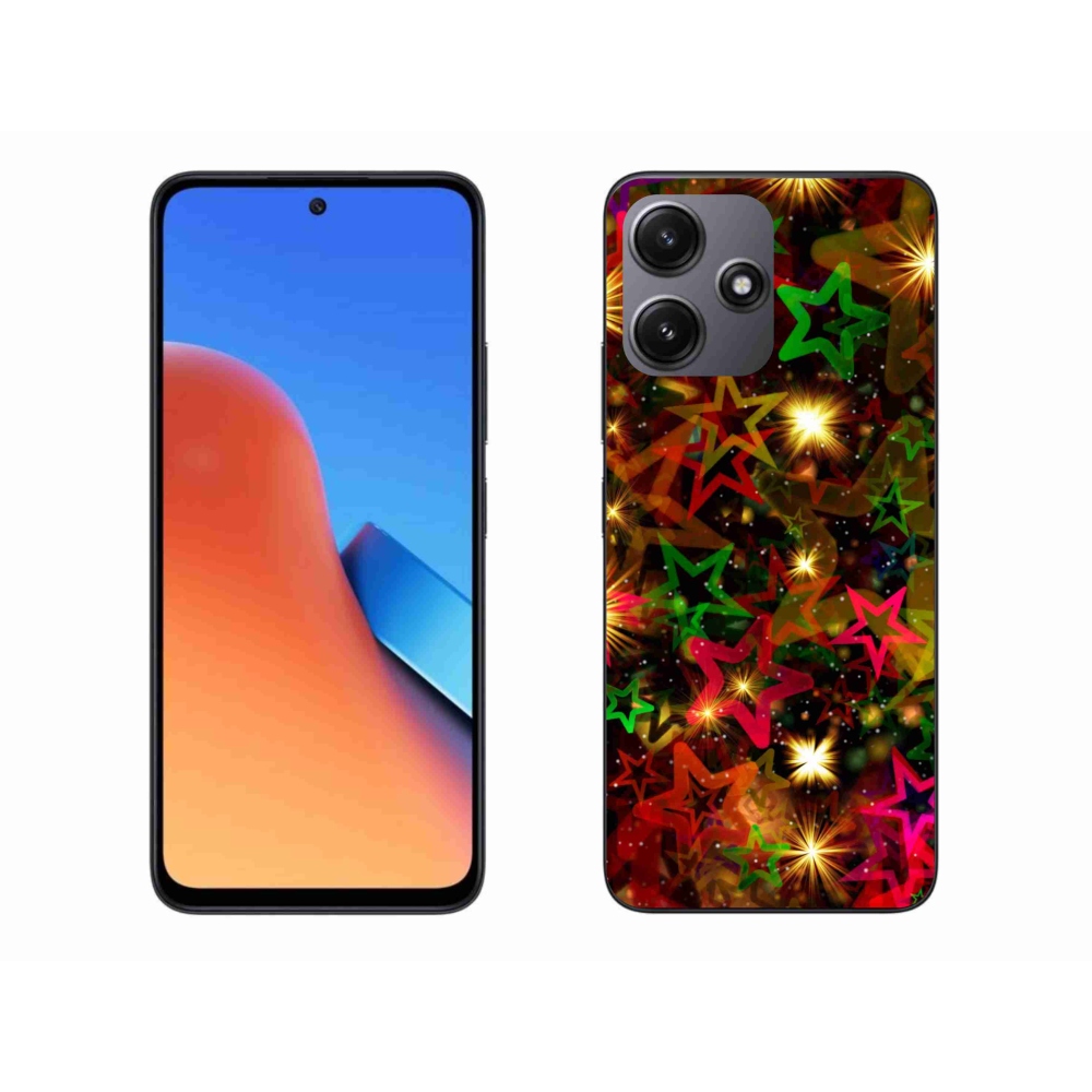 Gelový kryt mmCase na Xiaomi Redmi 12 5G - barevné hvězdičky