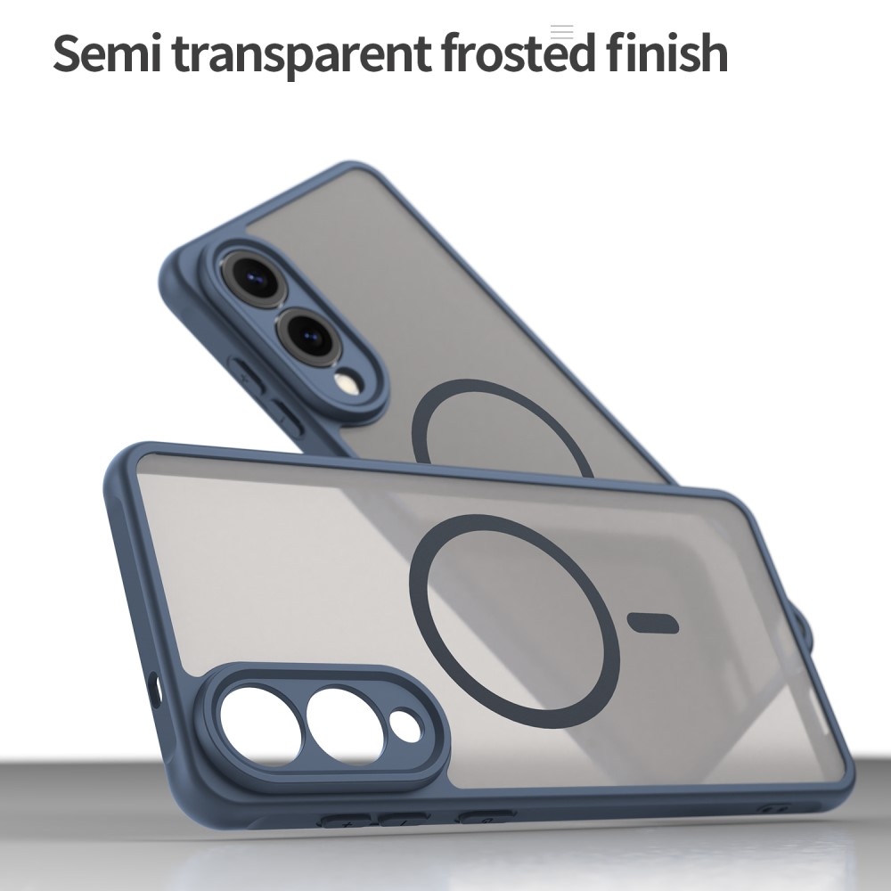 Case matný gelový obal s MagSafe na Samsung Galaxy S25 Edge - modrý