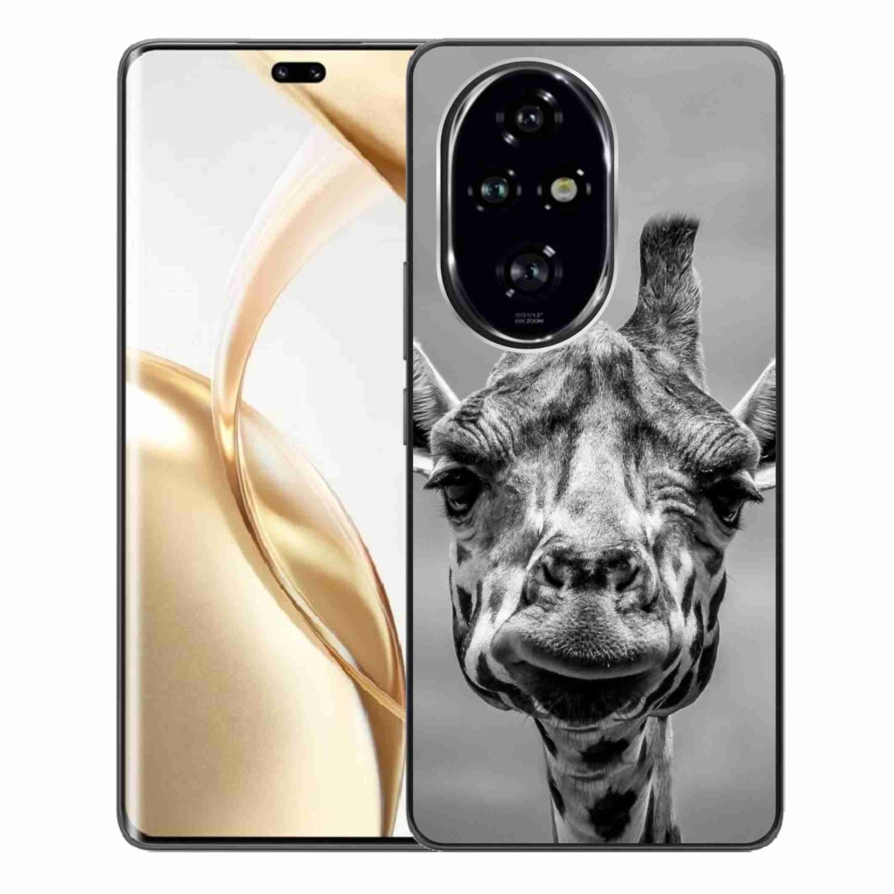Gelový kryt mmCase na Honor 200 Pro 5G - černobílá žirafa