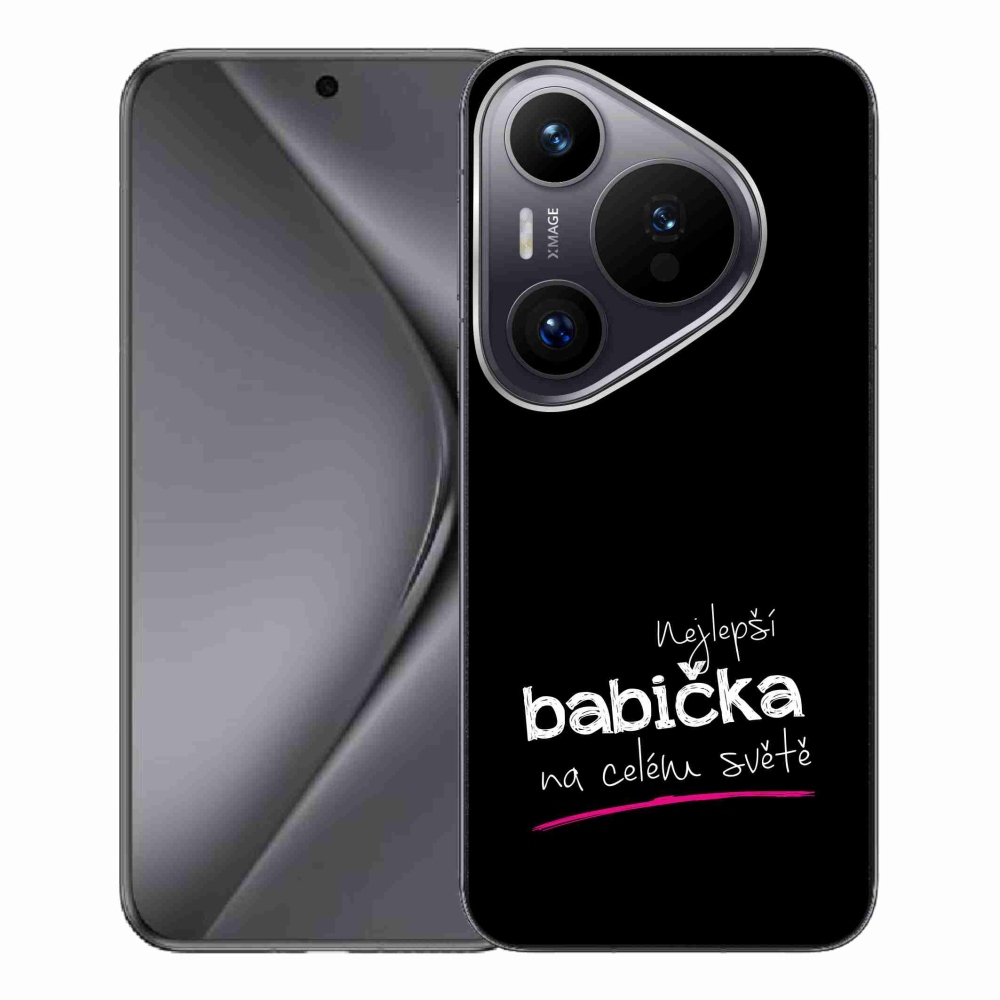 Gelový kryt mmCase na Huawei Pura 70 Pro - nejlepší babička 4 černé pozadí