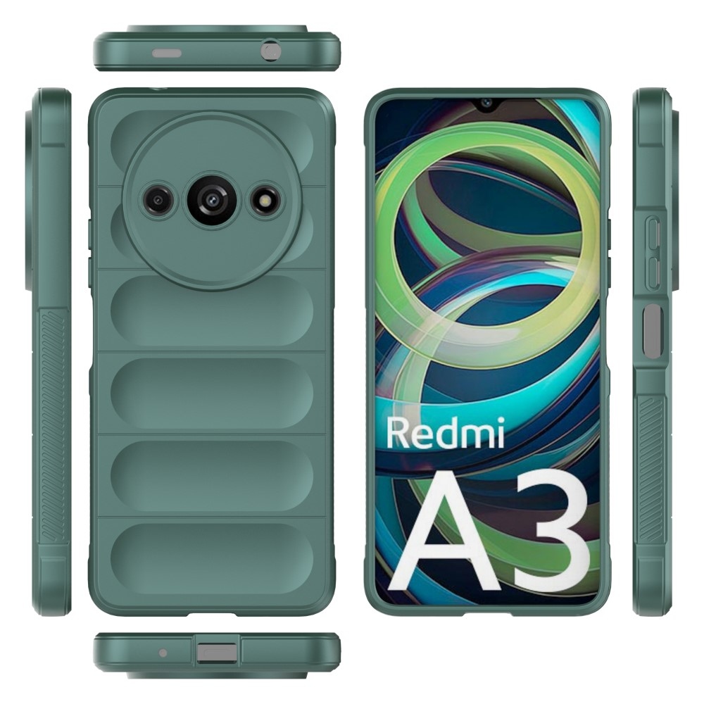 Rugg odolný gelový obal na Xiaomi Redmi A3 - zelený