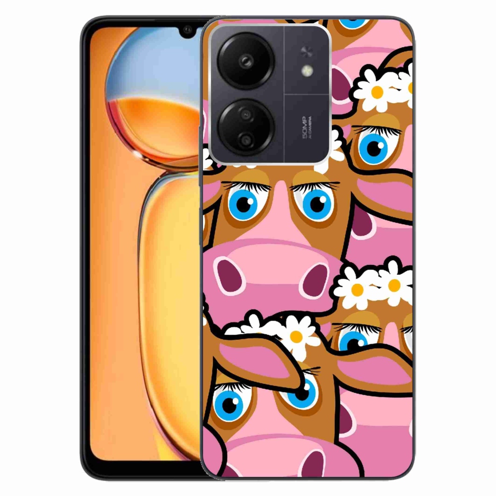 Gelový kryt mmCase na Xiaomi Poco C65/Redmi 13C - kreslené kravičky