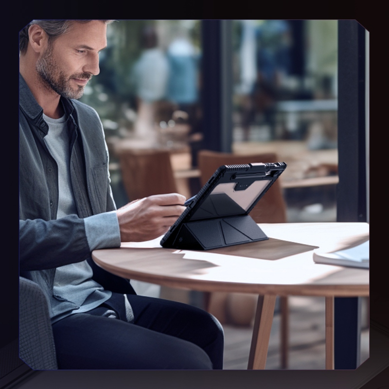 Nillkin Bumper PRO Protective Stand Case Multi-angle pro Samsung Galaxy Tab S9+ Sapphire Blue