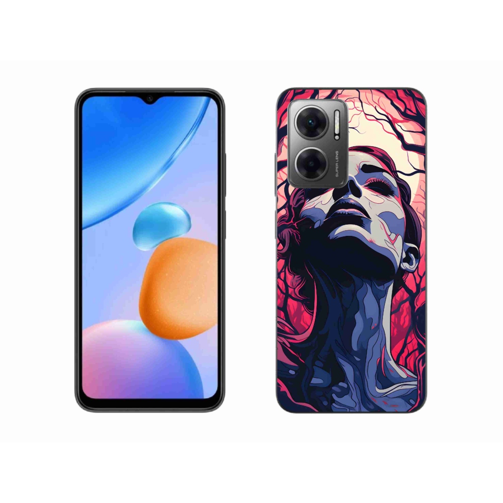 Gelový kryt mmCase na Xiaomi Redmi 10 5G - abstraktní obličej
