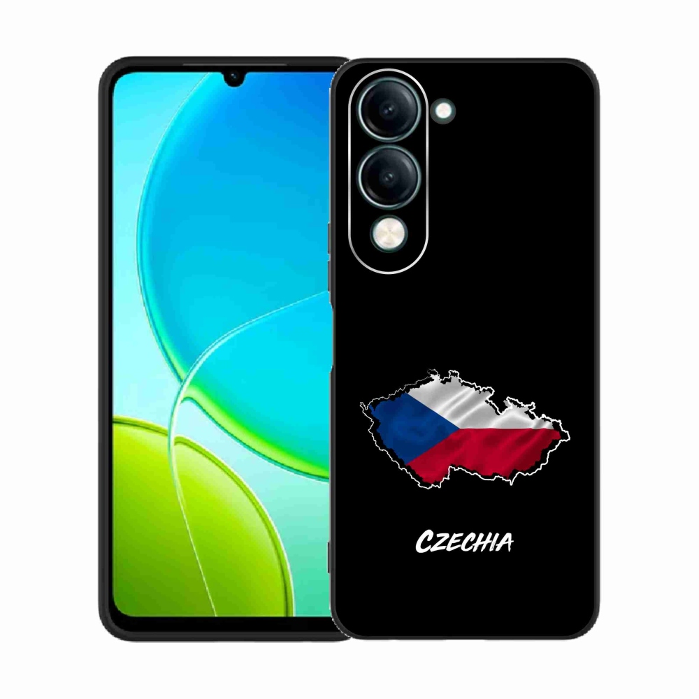 Gelový kryt mmCase na Vivo Y29s 5G - Czechia černé pozadí
