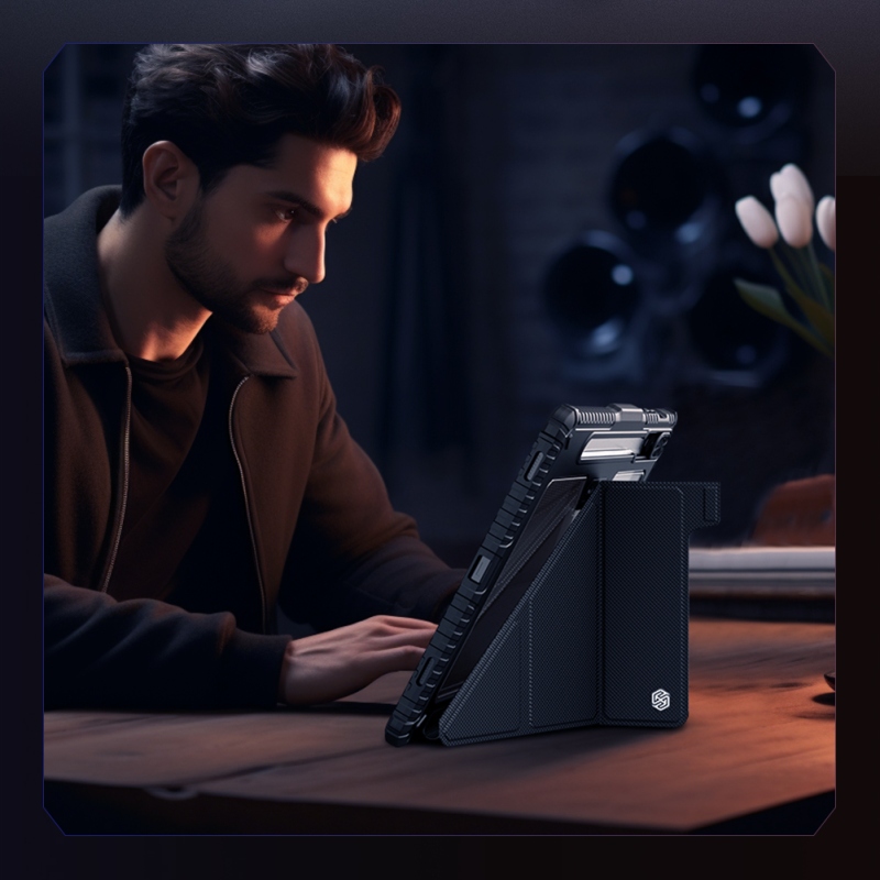 Nillkin Bumper PRO Protective Stand Case Multi-angle pro Samsung Galaxy Tab S9+ Sapphire Blue