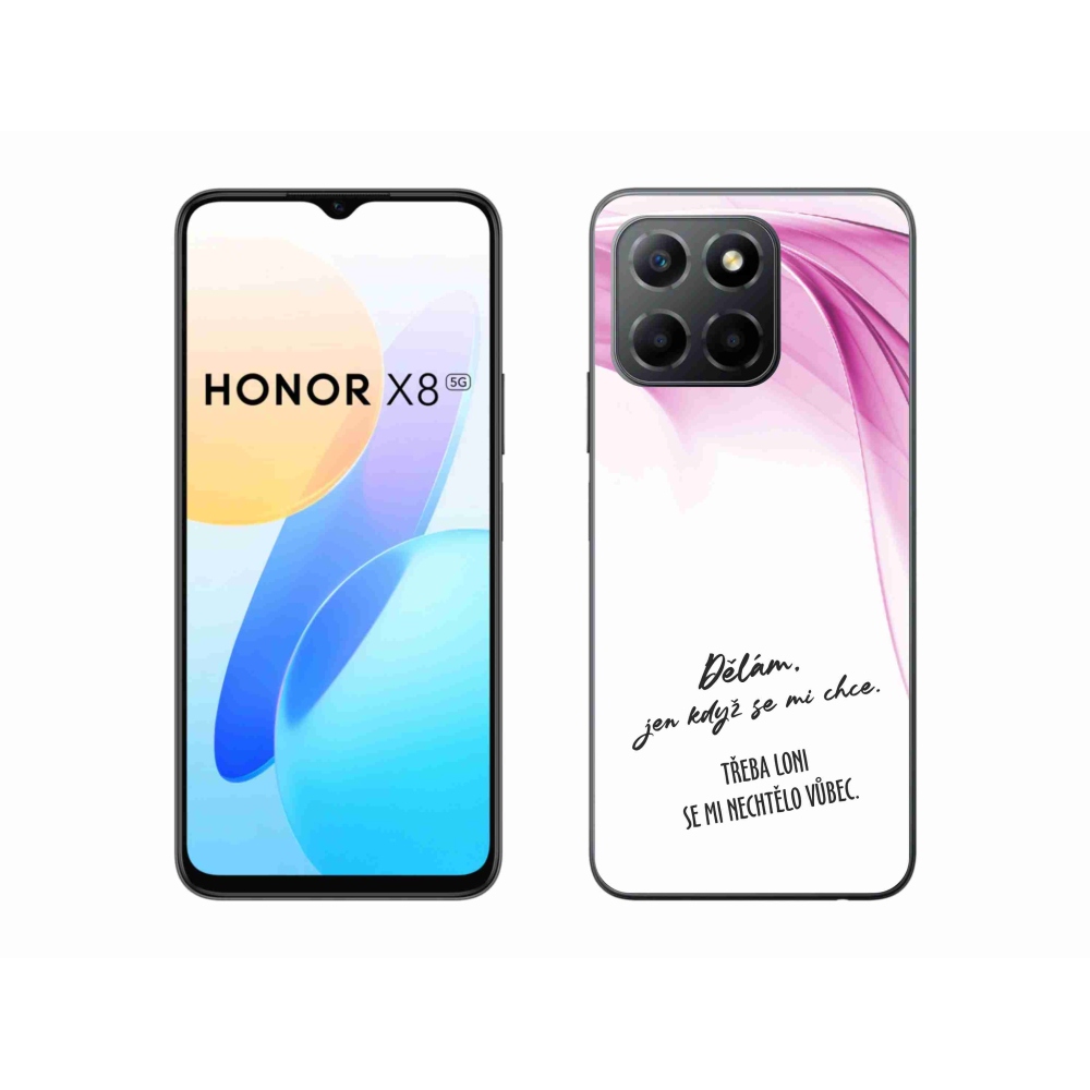 Gelový kryt mmCase na Honor X8 5G/Honor 70 Lite 5G - vtipný text 12 bílé pozadí