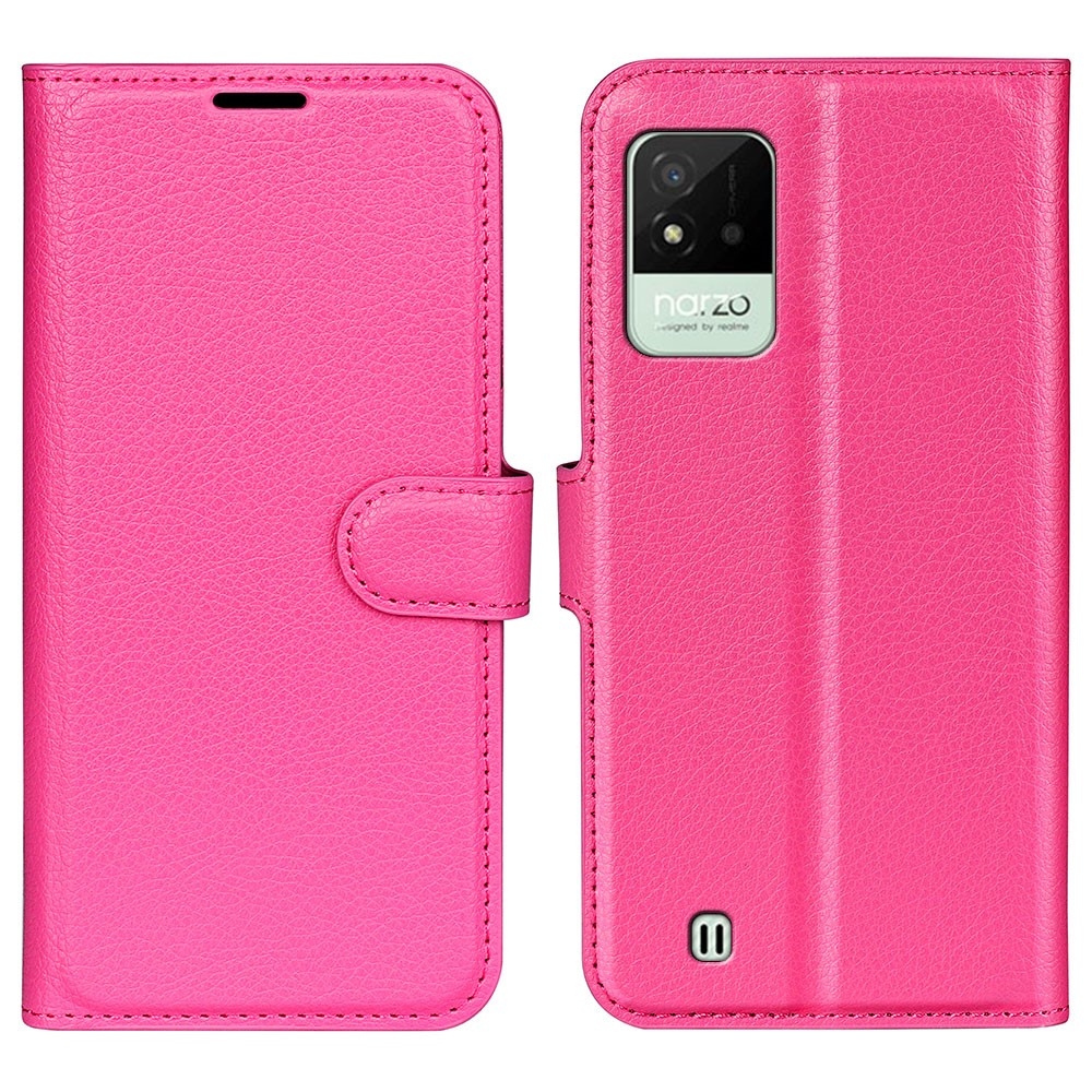 Litchi knížkové pouzdro na Realme Narzo 50i - rose