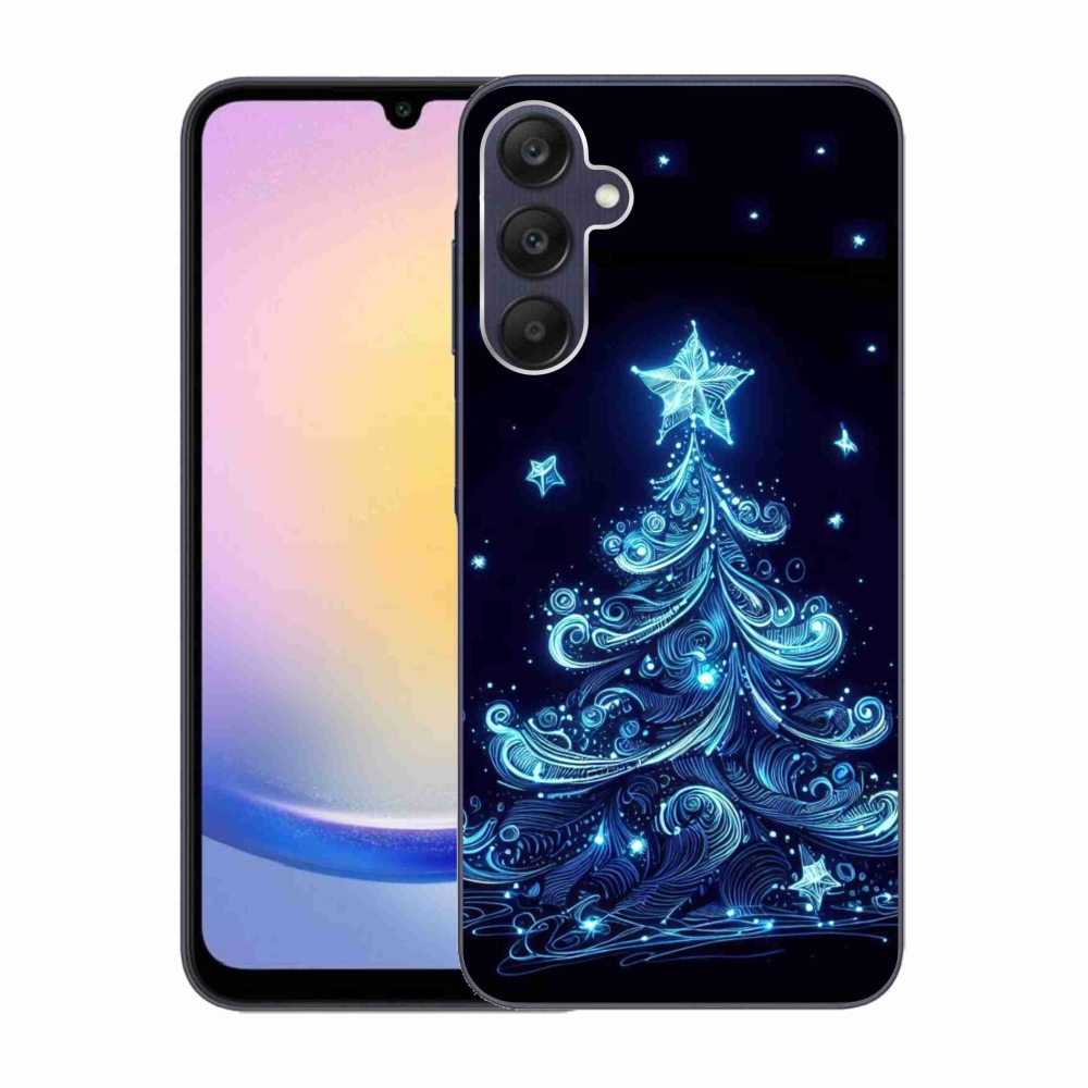 Gelový kryt mmCase na Samsung Galaxy A25 5G - neonový vánoční stromek 4